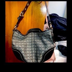 Vintage y2k black coach cc signature purse